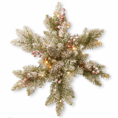 National Tree Co Holiday Window Decor Jcpenney Color Frosted Green