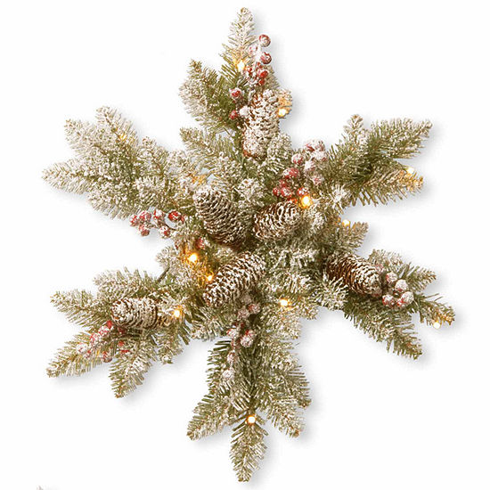 National Tree Co Holiday Window Decor Jcpenney Color Frosted Green