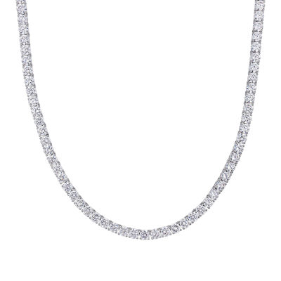Womens White Cubic Zirconia Sterling Silver Tennis Necklaces JCPenney