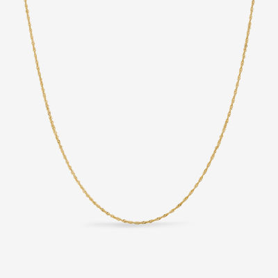 14K Gold 1430" Solid Singapore Chain Necklace JCPenney