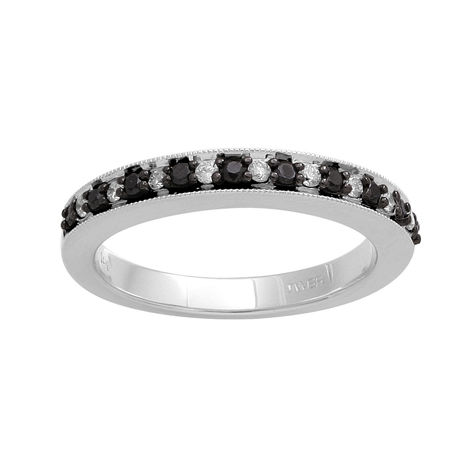 ONLINE ONLY   CT. T.W. White & Color Enhanced Black Diamond Ring, Womens