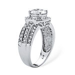 DiamonArt® Womens 2 1/4 CT. T.W. White Cubic Zirconia 10K White Gold Engagement Ring