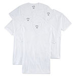 Stafford 4 Pack Dry+Cool V-Neck T-Shirts - Big and Tall, Color: White