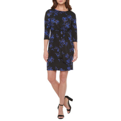 jcpenney black floral dress