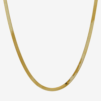 14k Gold Solid Herringbone Chain Necklace Jcpenney