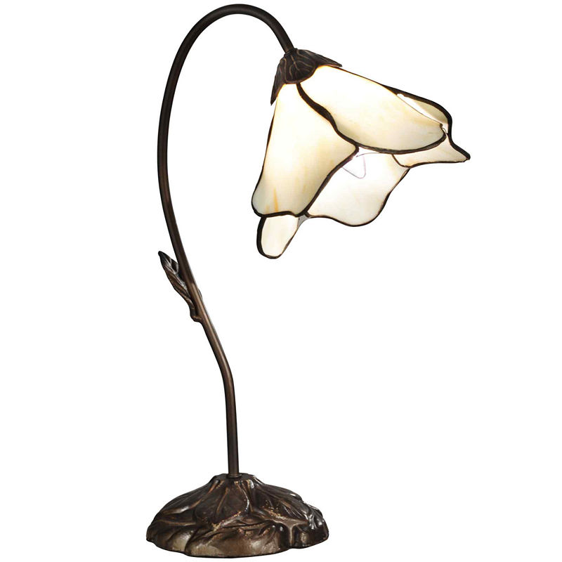 Dale Tiffany Lily Table Lamp, White