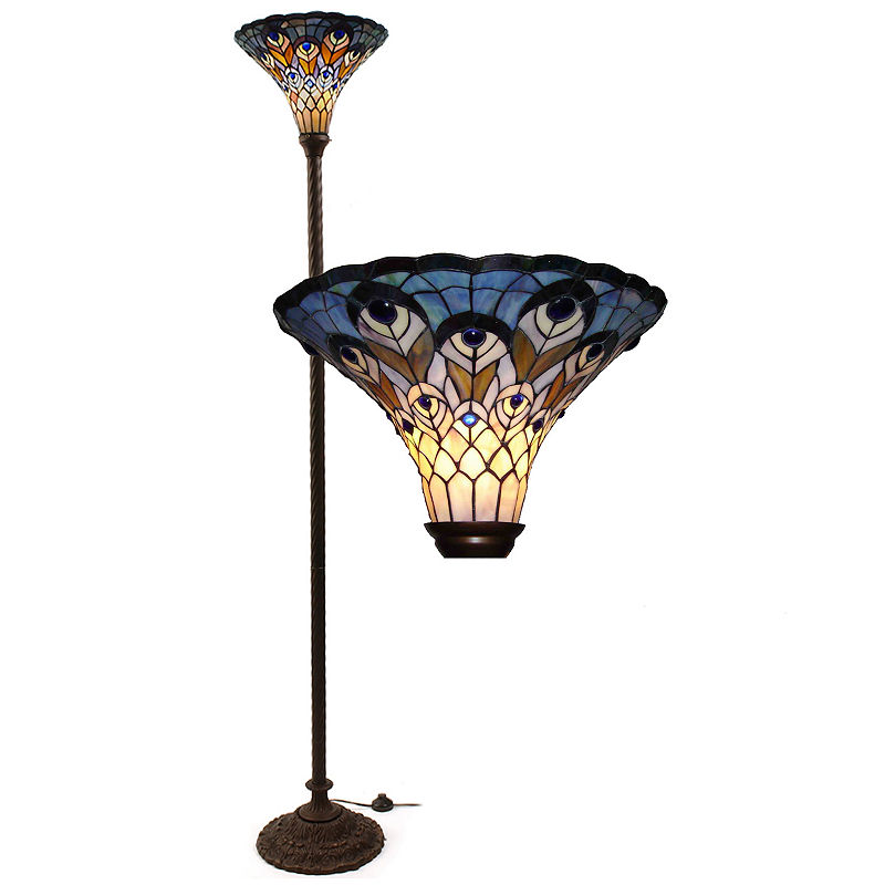 Warehouse Of Tiffany Torchiere, Brown, One Size