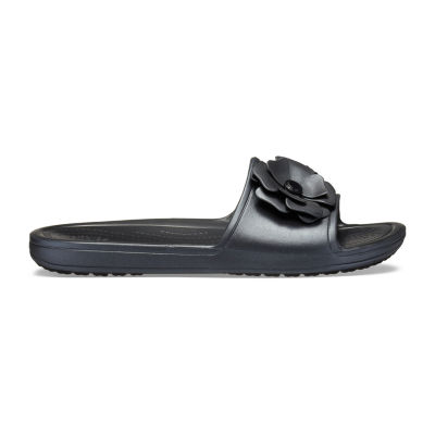 women's crocs sloane metallic blooms slide