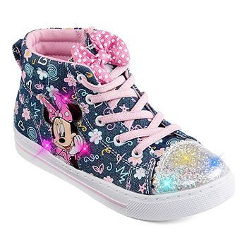 Disney Minnie Mouse Hightop Toddler Girls Lace Up Sneakers