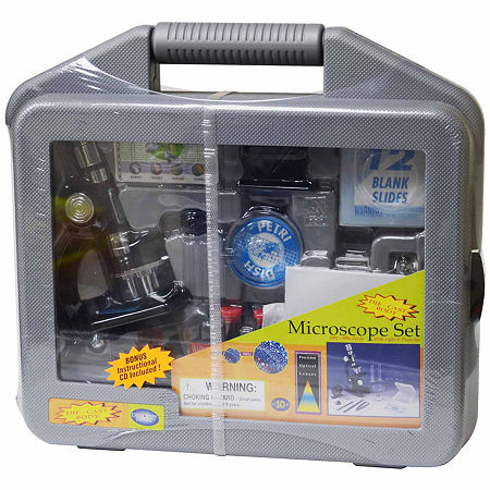 Microscope Set W/ Carrying Case, One Size , Multiple Colors