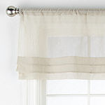 Home Expressions Crushed Voile Rod Pocket Tailored Valance