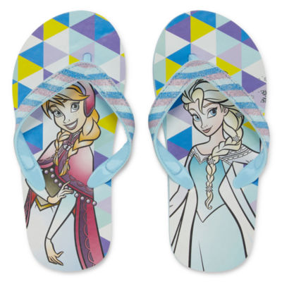 girls frozen flip flops