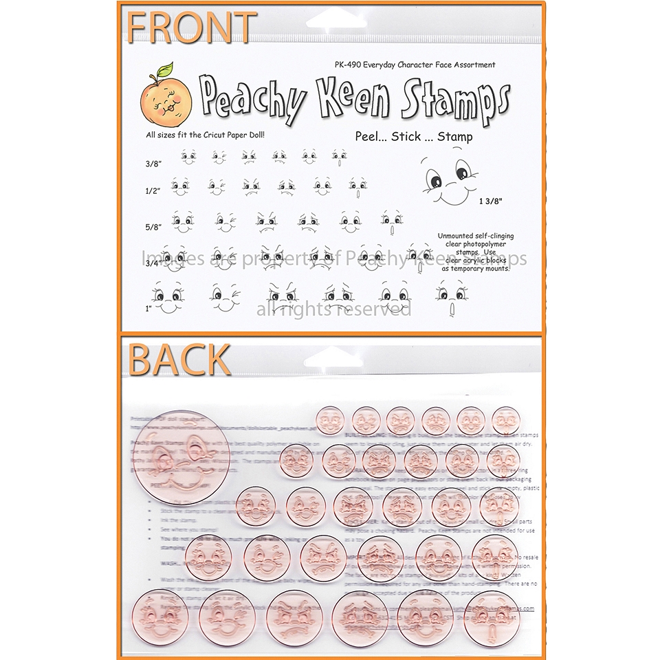 Peachy Keen Everyday Character Face Stamp Assortment