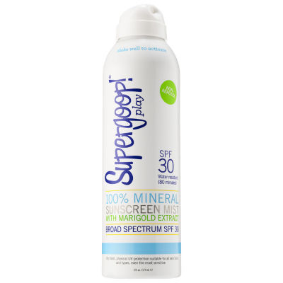 Supergoop! 100% Mineral Sunscreen Mist with Marigold Extract Broad Spectrum SPF 30