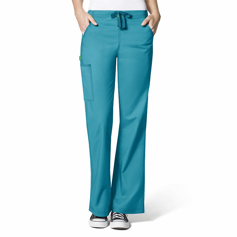 Wonder Wink Wonderflex By Wonderwink 5308 Women'S Grace Flare Leg Scrub Pant - Plus, Womens, Size 4X-Large, Blue