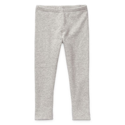 girls white fleece lined leggings