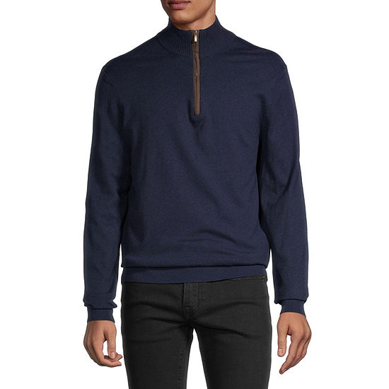 Stafford Mock Neck Long Sleeve Pullover Sweater
