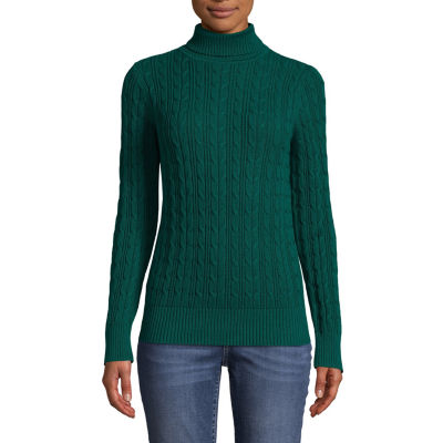 St. John's Bay Long Sleeve Turtleneck Sweater Tall JCPenney