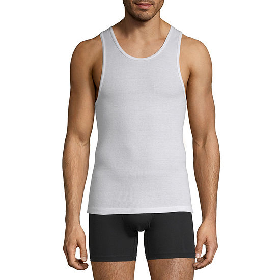Stafford Dry + Cool Mens 4 Pack Sleeveless Quick Dry Tank-Tall