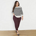 Show Your Stripes: Liz Claiborne Stripe Sweater, Ponte Pants & Stiletto Sandals