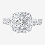 Womens 1 CT. T.W. Lab Created White Diamond 10K White Gold Engagement Ring
