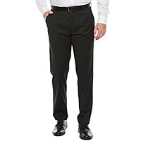 Smeiling Mens Slim Fit Solid Plain-Front Straight Dress Pants Suit 