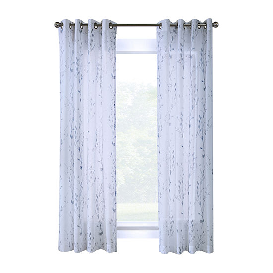 Primavera Light-Filtering Grommet Top Single Curtain Panel