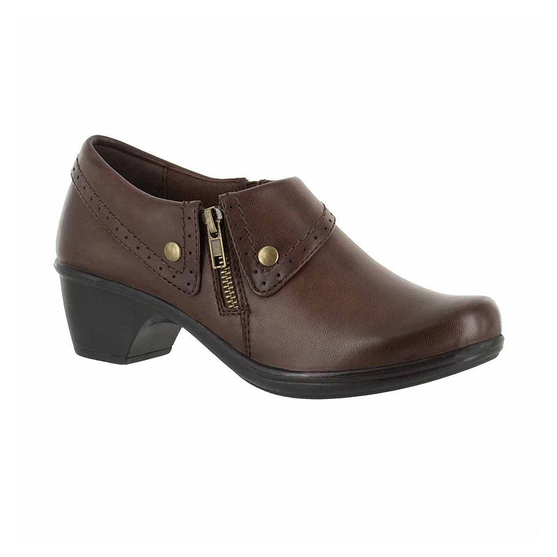New Easy Street Womens Darcy Shooties Zip Round Toe, Size 7 Wide, Brown ...