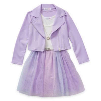 lavender jacket dress