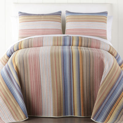 Hudson & Main Casen Stripes Bedspread, Color Jewel JCPenney