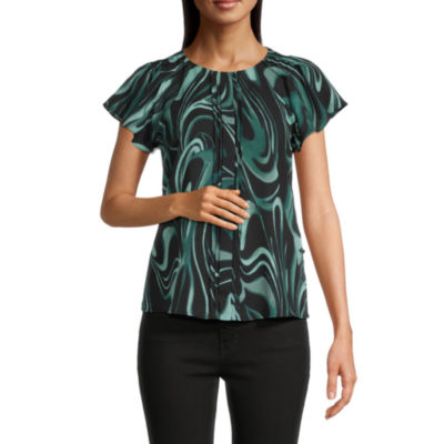 Worthington Womens Perfect Blouse - Petite - JCPenney