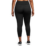 Sports Illustrated Seamless Womens High Rise Seamless Moisture Wicking 7/8 Ankle Leggings