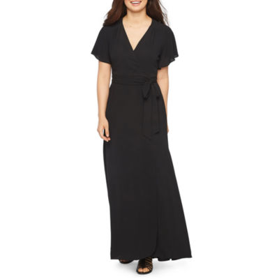 premier amour short sleeve maxi dress