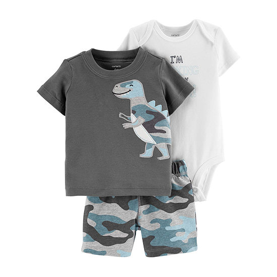 Carter's 3-Pc. Bodysuit Set - Baby Boy 3-pc. Short Set Baby Boys, Color ...