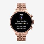 Fossil Smartwatches Gen 6 Womens Rose Goldtone Stainless Steel Smart Watch Ftw6077v