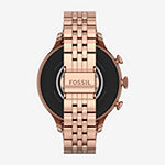 Fossil Smartwatches Gen 6 Womens Rose Goldtone Stainless Steel Smart Watch Ftw6077v