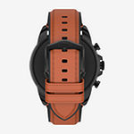 Fossil Smartwatches Gen 6 Mens Brown Leather Smart Watch Ftw4062v