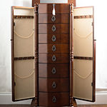 Hives And Honey Robyn Lockable Walnut Jewelry Armoire