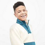 Thereabouts Sherpa Little & Big Boys Long Sleeve Quarter-Zip Pullover