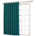 Sun Zero Emory Energy Saving Grommet-Top Single Patio Door Curtain ...
