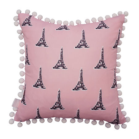 Waverly Ooh La La 15X15 Square Throw Pillow, One Size , Pink