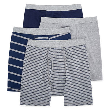 Stafford Blended Cotton Stripe Boxer Brief - JCPenney