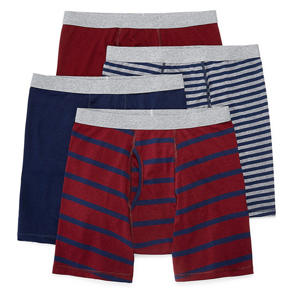 Stafford Blended Cotton Stripe Boxer Brief - JCPenney