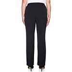 Alfred Dunner Finishing Touch Womens High Rise Straight Pull-On Pants