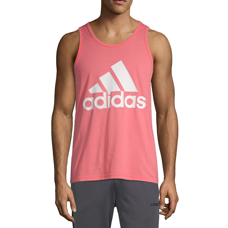 Adidas Mens Tank Top, Size Large, Pink