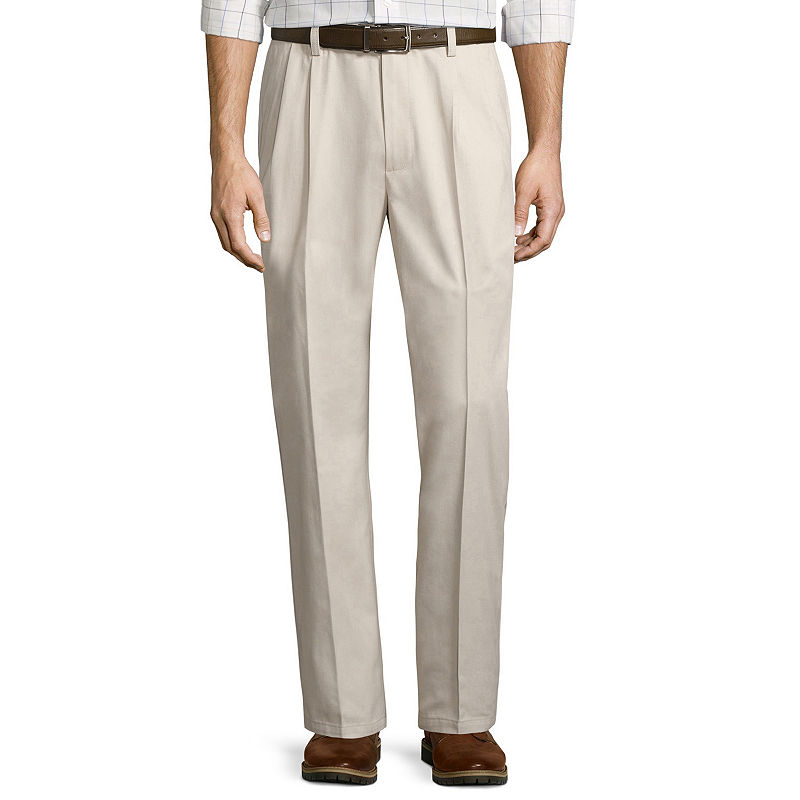 St. John'S Bay Easy-Care Pleat-Front Pants, Mens, Size 30X32, White ...