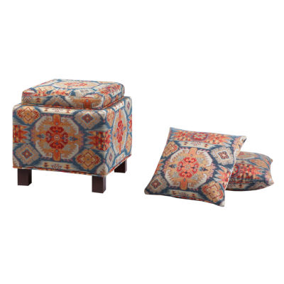 Madison Park Allison Square Storage Ottoman With Pillows Jcpenney