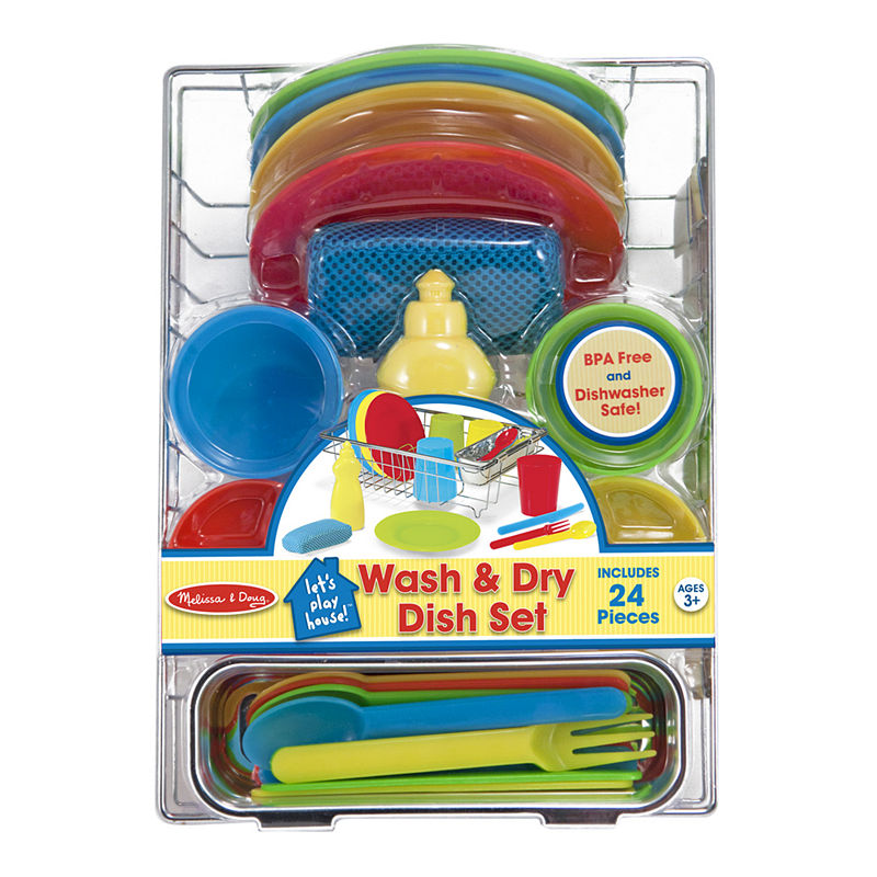 Melissa & Doug Let'S Play House! Wash & Dry Dish Set