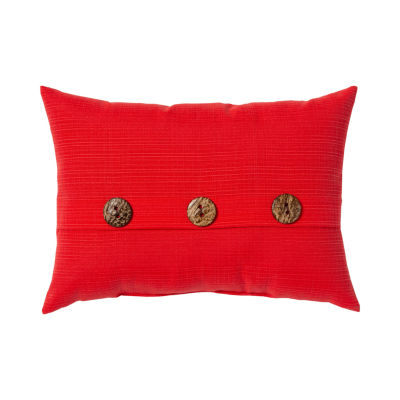 Outdoor Oasis Rectangular Outdoor Pillow Color Poinsetta Red