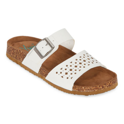 womens white footbed sandals